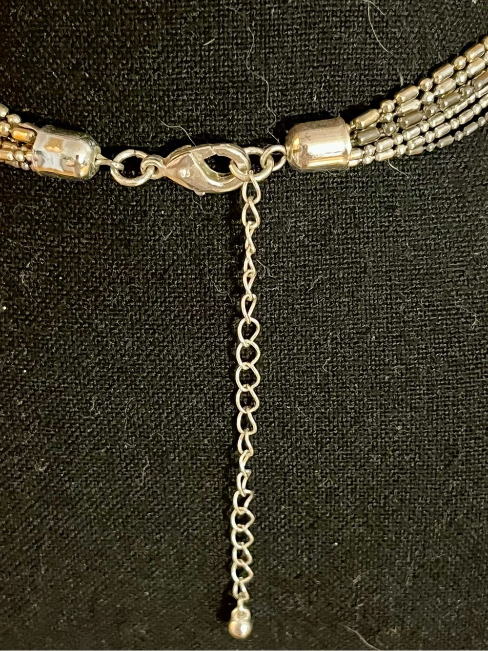 Modern Silver Multi Strand Fluid Chain Lariat Necklace Statement Knot Tassel Fri